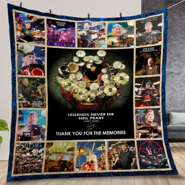 Neil Peart Thank You For The Memories Quilt Gift For Christmas Birthday Halloween