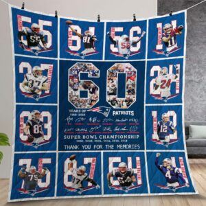 New England Patriots 60 Quilt Gift For Christmas Birthday Thanksgiving
