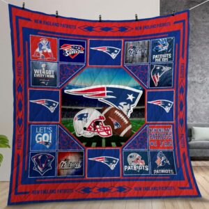 New England Patriots Quilt Gift For Christmas Birthday Thanksgiving Version 2