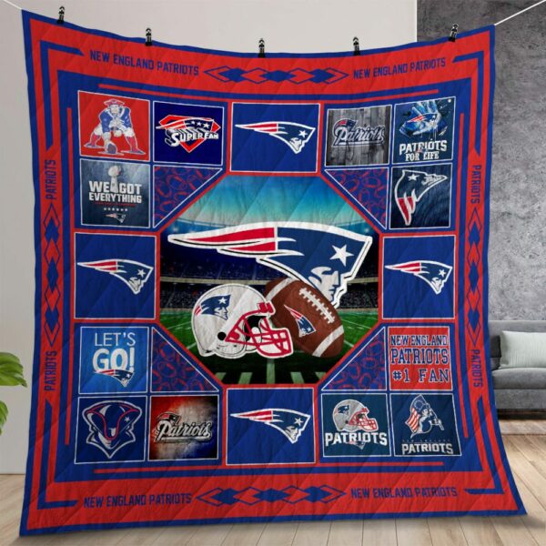 New England Patriots Quilt Gift For Christmas Birthday Thanksgiving Version 2