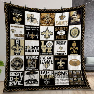 New Orleans Saints Quilt Gift For Christmas Birthday Thanksgiving Version 3