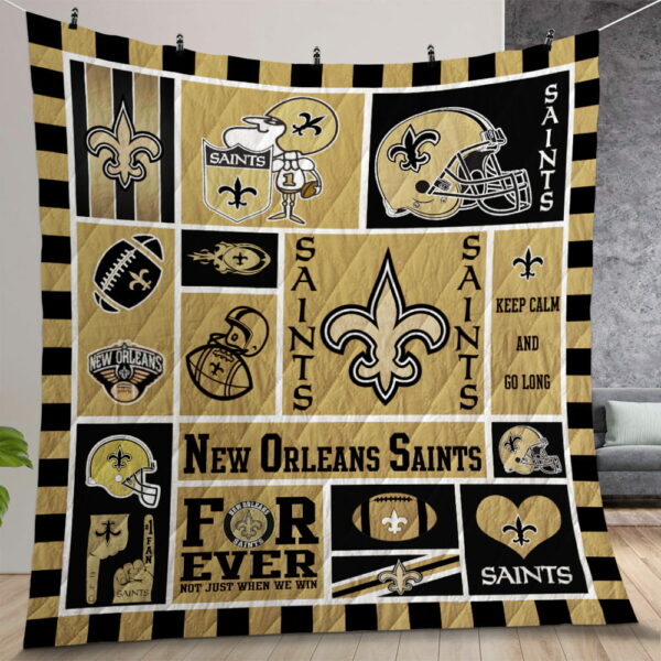 New Orleans Saints Quilt Gift For Christmas Birthday Thanksgiving Version 4