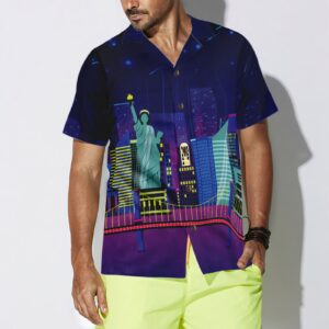 New York City By Night Hawaiian Shirt 4