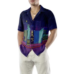 New York City By Night Hawaiian Shirt 5