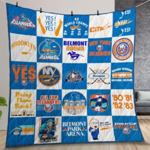 New York Islanders Quilt Gift For Christmas Birthday Thanksgiving