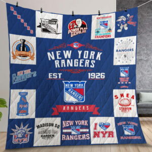 New York Rangers Quilt Gift For Christmas Birthday Thanksgiving Version 2