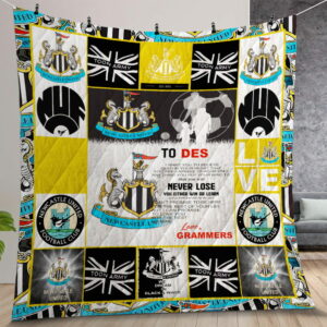 Newcastle United FC Personalized Name Quilt Gift For Christmas Birthday Thanksgiving