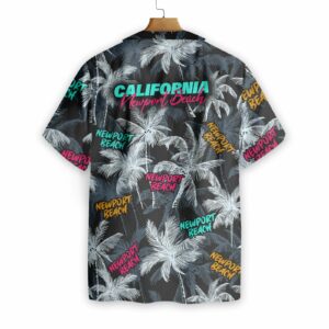 Newport Beach Coconut Tree Seamless Hawaiian Shirt 2