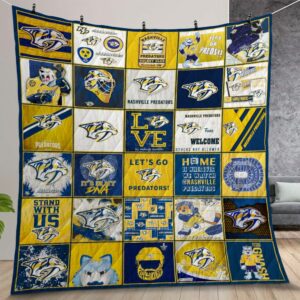 Nhl Nashville Predators Quilt Gift For Christmas Birthday Thanksgiving Version 1