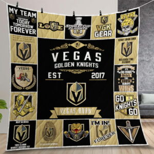 Nhl Vegas Golden Knights 17 Quilt Gift For Christmas Birthday Thanksgiving