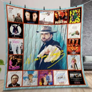 Nicholas Cage Film Quilt Gift For Christmas Birthday Thanksgiving