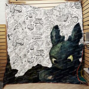 Night Fury Toothless Quilt Gift For Family On Christmas Black Friday Cyber Monday