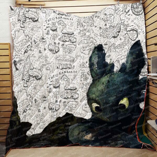Night Fury Toothless Quilt Gift For Family On Christmas Black Friday Cyber Monday