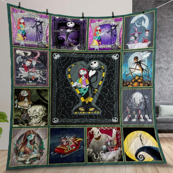 Nightmare Before Christmas Love Quilt Gift For Christmas Birthday Thanksgiving