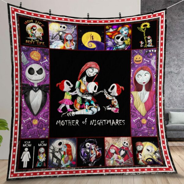 Nightmare Before Christmas Mothers Quilt Gift For Christmas Birthday Thanksgiving