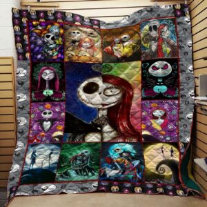 Nightmare Before Christmas Quilt Gift For Christmas Black Friday Thanksgiving