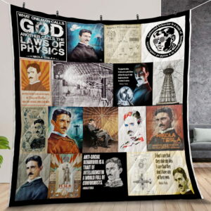 Nikola Tesla Tribute Quilt Gift For Fans Christmas Black Friday