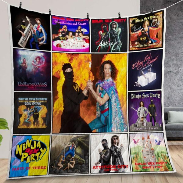 Ninja Sex Party Quilt Gift For Christmas Black Friday Thanksgiving