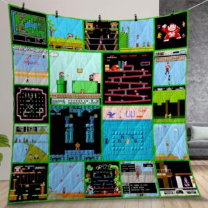 Nintendo Games Quilt Gift For Christmas Birthday Halloween