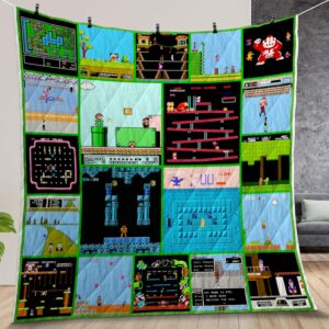 Nintendo Games Quilt Gift For Christmas Black Friday Thanksgiving