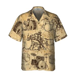 No Drums No Life Hawaiian Shirt Vintage Drum Shirts Best Gift For Dummers 4240 3