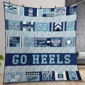 North Carolina Tar Heels Quilt Gift For Christmas Birthday Thanksgiving Version 1