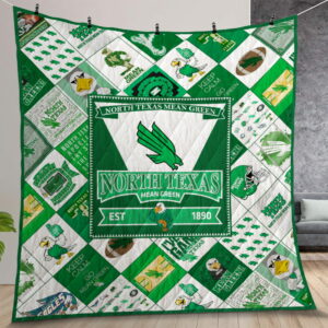 North Texas Mean Green Quilt Gift For Christmas Birthday Thanksgiving