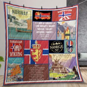 Norway I Am A Viking Quilt Gift For Christmas Birthday Thanksgiving