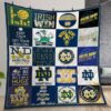 Notre Dame Fighting Irish Football Quilt Gift For Christmas Birthday Thanksgiving