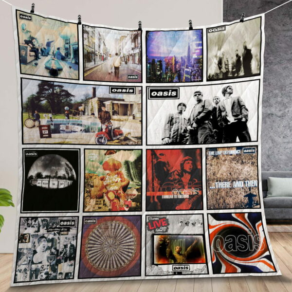 Oasis Album Covers Quilt Gift For Christmas Birthday Halloween