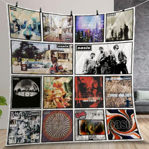Oasis Album Covers Quilt Gift For Christmas Birthday Thanksgiving