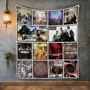 Oasis Album Covers Quilt Gift For Christmas Black Friday Thanksgiving