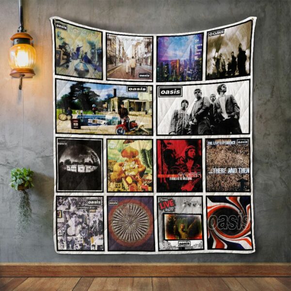 Oasis Album Covers Quilt Gift For Christmas Black Friday Thanksgiving