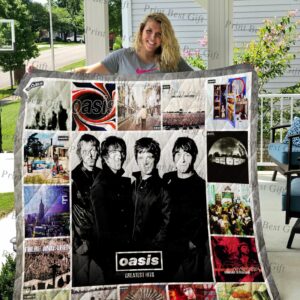 Oasis Albums Cover Poster Quilt Gift Ideas For Fans on Christmas