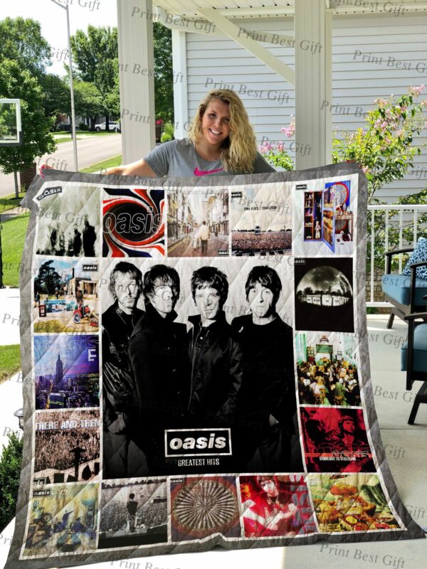 Oasis Albums Cover Poster Quilt Gift Ideas For Fans on Christmas