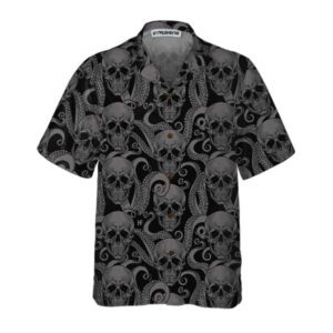 Octopus Tentacles And Skull Hawaiian Shirt Cool Octopus Hawaiian Shirt Skull Octopus Shirt For Men And Women 3