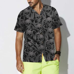 Octopus Tentacles And Skull Hawaiian Shirt Cool Octopus Hawaiian Shirt Skull Octopus Shirt For Men And Women 4
