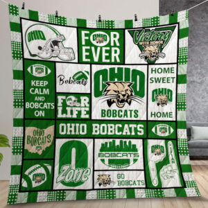 Ohio Bobcats V1 Quilt Gift For Christmas Birthday Thanksgiving