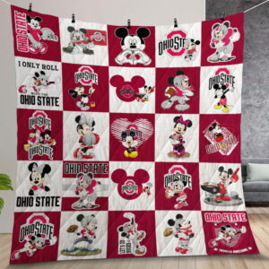 Ohio State Buckeyes Disney Quilt Gift For Christmas Birthday Thanksgiving