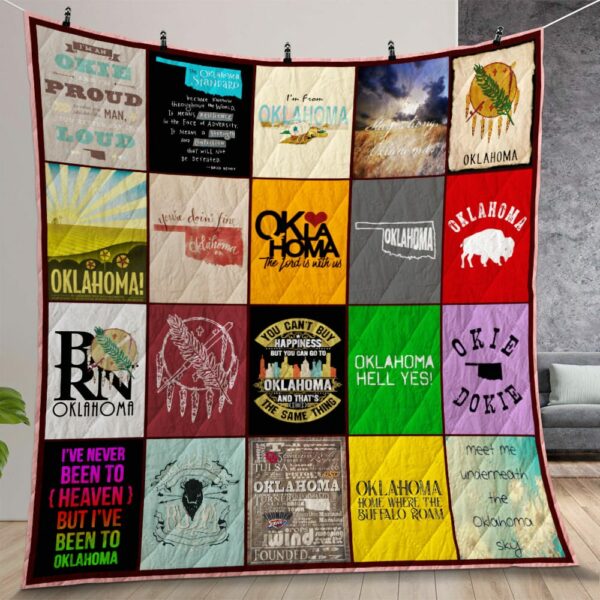Oklahoma Quilt Gift For Christmas Birthday Thanksgiving 01