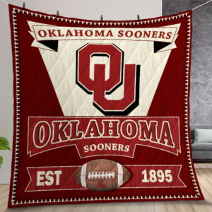 Oklahoma Sooner Quilt Gift For Christmas Birthday Thanksgiving Version 2