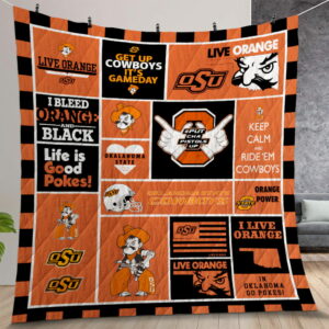 Oklahoma State Cowboys Quilt Gift For Christmas Birthday Thanksgiving Version 1