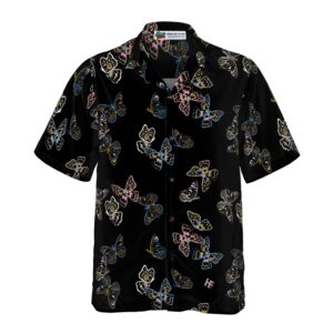 Paint Brush Butterflies Shirt For Men Paint Hawaiian Shirt 3