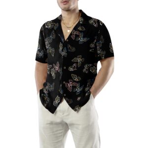 Paint Brush Butterflies Shirt For Men Paint Hawaiian Shirt 5