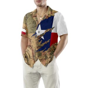 Patriotic Texas Hawaiian Shirt For Men Texas Flag Shirt Proud Texas Map Pattern Shirt For Men 5