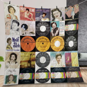Patsy Cline Album Covers Quilt Gift For Christmas Birthday Halloween