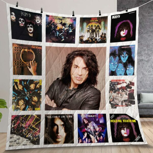Paul Stanley Album Covers Quilt Gift For Christmas Birthday Thanksgiving