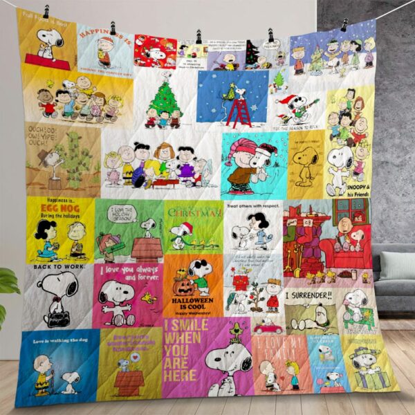 Peanuts Christmas Quilt Gift For Christmas Birthday Thanksgiving