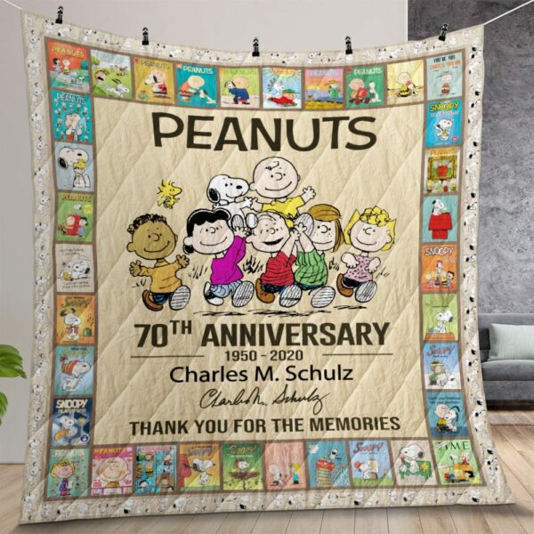 Peanuts Quilt Gift For Christmas Birthday Thanksgiving Version 2