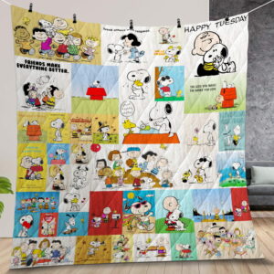 Peanuts Snoopy 3d Quilt Gift For Christmas Birthday Halloween